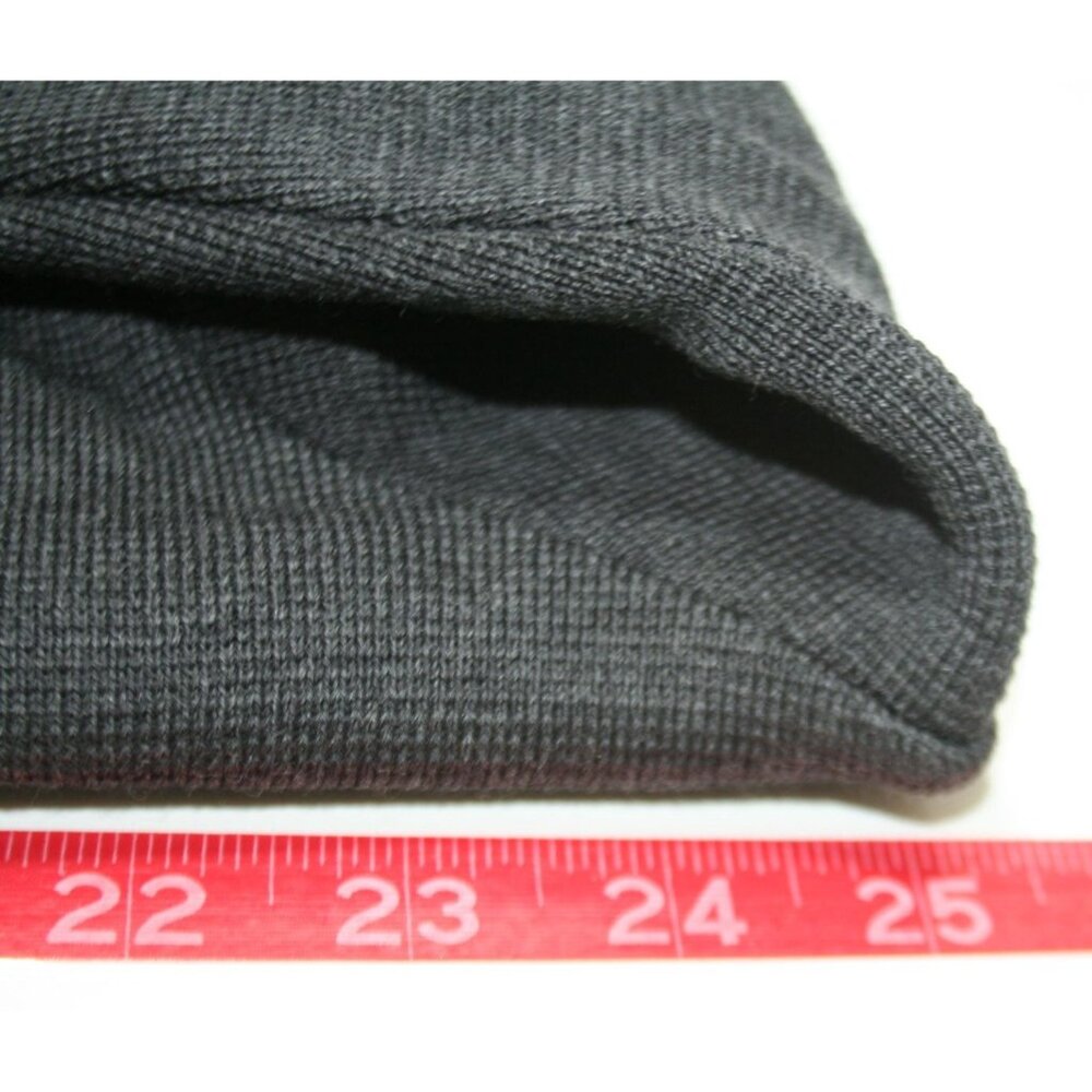 Gran Sasso Mens Italian Designer Wool Sweater Size 54 XL Zip Mock Neck Charcoal - Picture 8 of 10